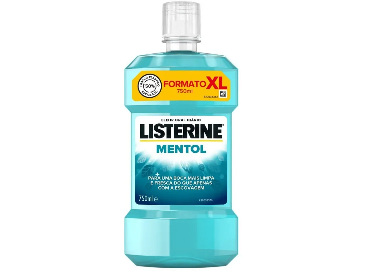 Elixir Listerine mentol 750 ml