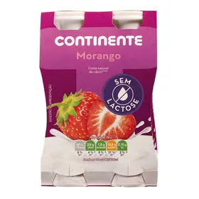 Iogurte Líquido Morango sem Lactose Continente