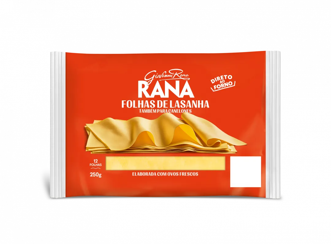Folhas de Massa Fresca para Lasanha