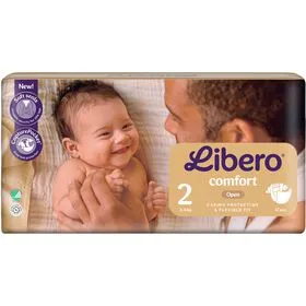 Fraldas Comfort 3-6 Kg T2 Libero