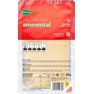 Queijo Emmental Fatiado embalagem 200 g - El Corte Inglés