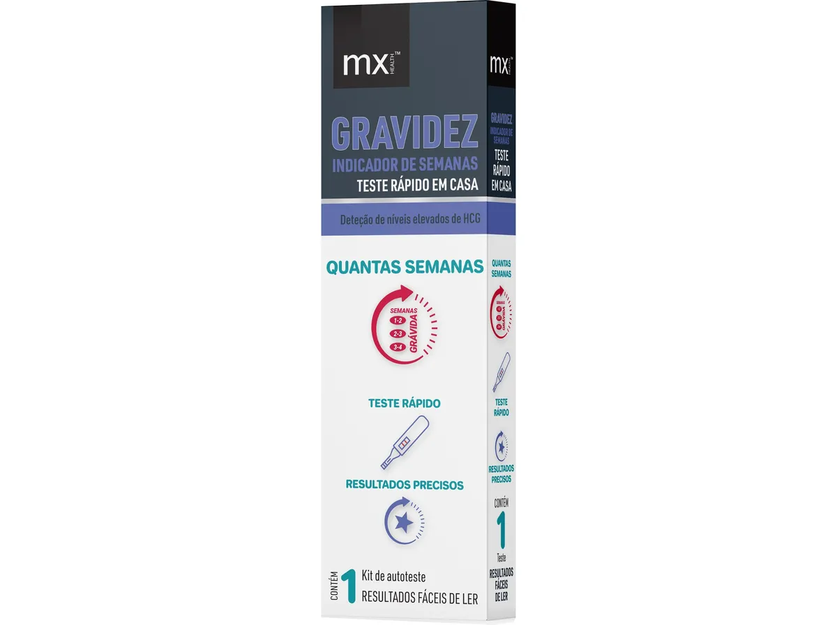 Teste gravidez MX Health indicador semanas