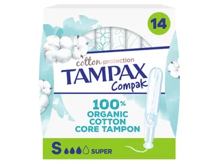 Tampões Tampax organic super 14un