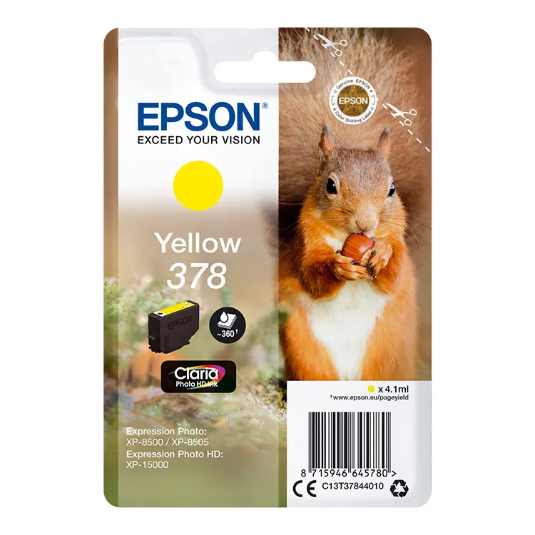TINTEIRO EPSON 378 AMARELO