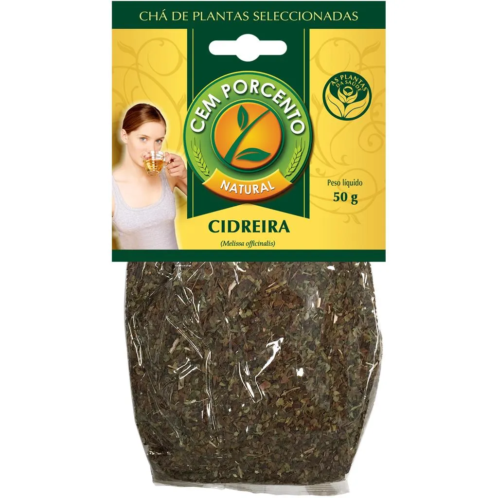 Chá cidreira, embalagem de 50g