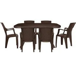 Conjunto de mesa + 6 cadeiras Joluce