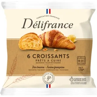 Croissant 6 unidades embalagem 330 g - Delifrance