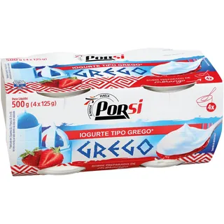 Iogurte Tipo Grego Morango 4x125g PorSi