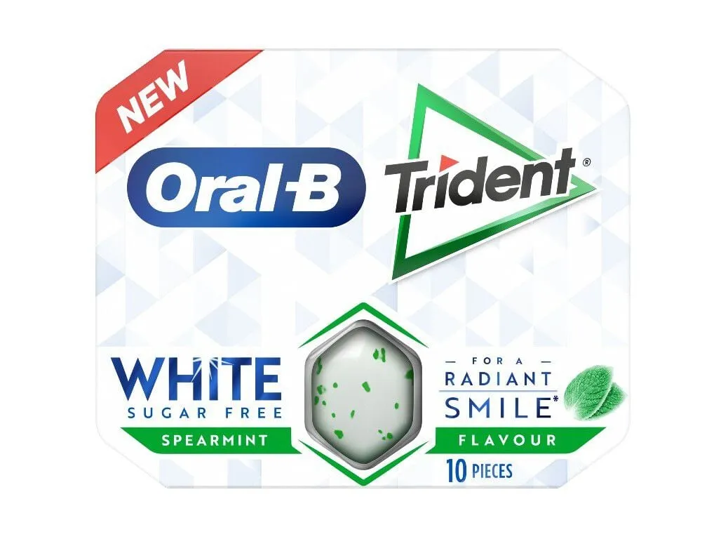 Pastilhas Trident oral-b white 17 g