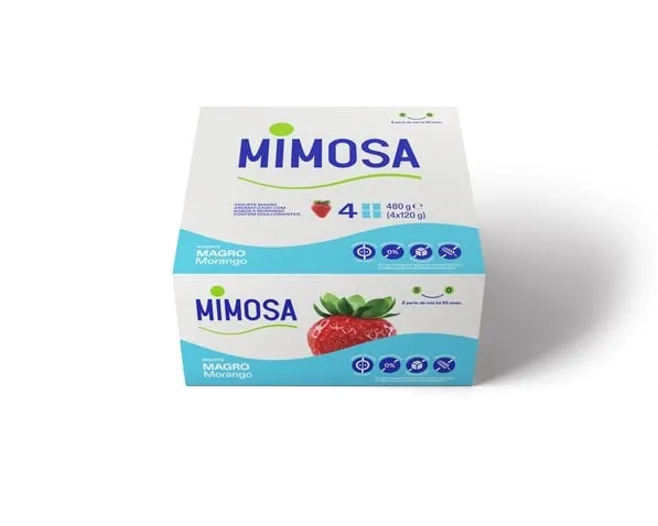 Iogurte Mimosa magro morango 4x120 g