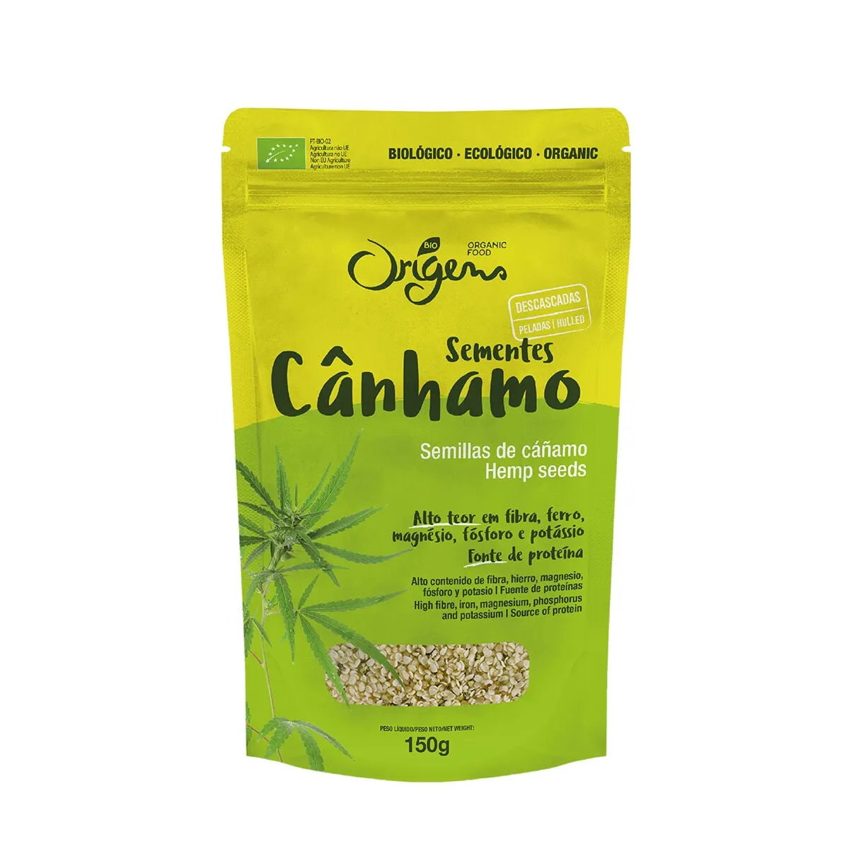 Sementes canhamo Origens BIO descascadas 150 g