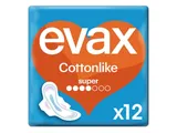 Pensos higiénicos cottonlike super com abas EVAX 12 un