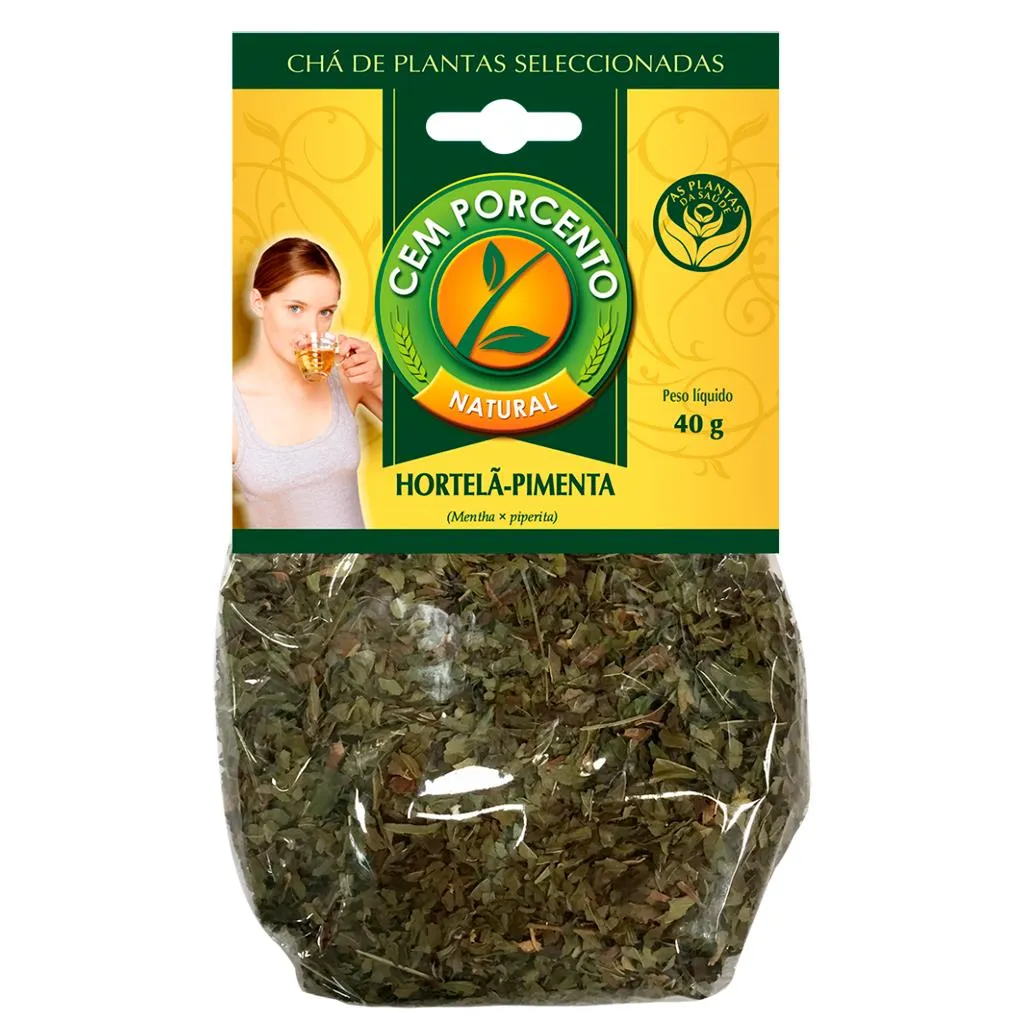 Chá hortelã pimenta, embalagem de 40g