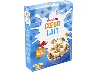 Cereais Auchan recheados com leite 400 g