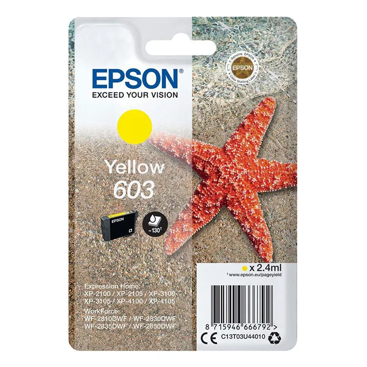 TINTEIRO EPSON 603 AMARELO C13T03U4