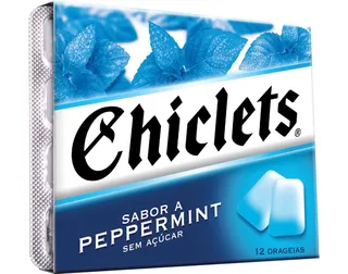 Pastilhas Chiclets elásticas peppermint un