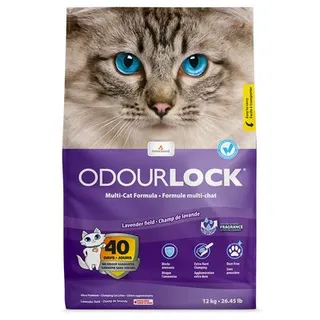 ODOURLOCK Lavanda areia aglomerante para gatos 12 kg