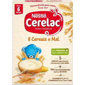 Papa Infantil Não Láctea 8 Cereais e Mel +6M Cerelac