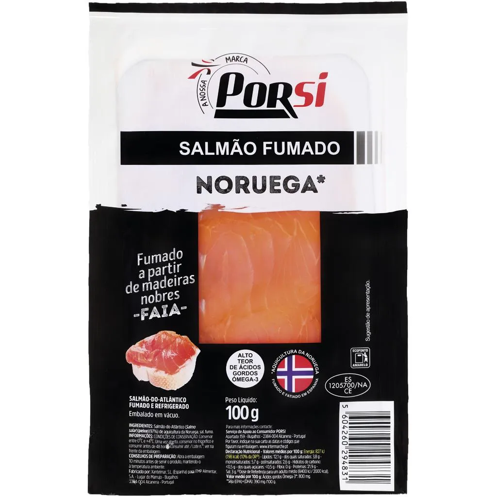 Salmão Fumado da Noruega 100g