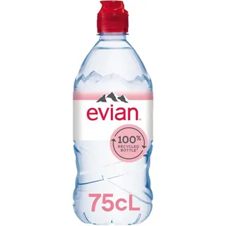Água sem gás, garrafa de 750 ml Evian