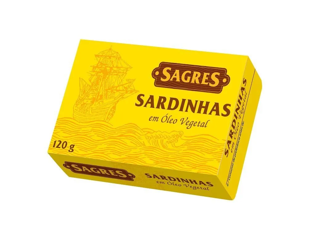 Sardinhas óleo girassol Sagres 120 (84)g