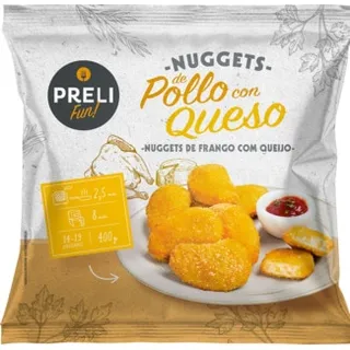 Nuggets de Frango com Queijo embalagem 400 g - Preli