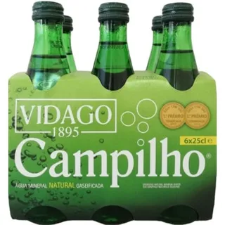 Água com Gás Pack 6 unidades garrafa 25 cl - Campilho