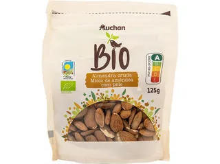 Miolo de amêndoa com pele Auchan BIO 125 g