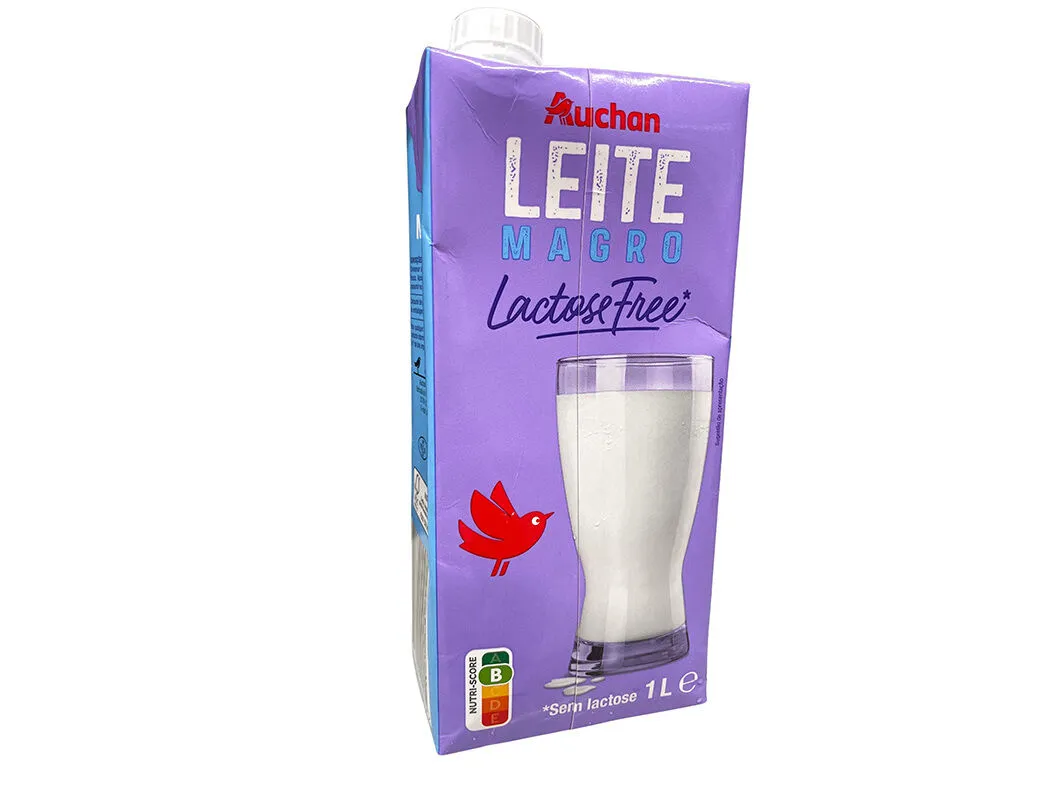 Leite UHT magro Auchan sem lactose 1 L