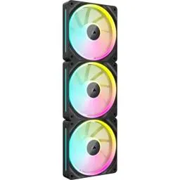Ventoinha 120mm Corsair 2400RPM iCUE Link LX120 RGB 4 Pinos PWM Preta (Triple Pack)