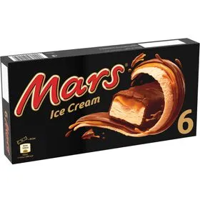 Gelado Caramelo com cobertura chocolate Mars