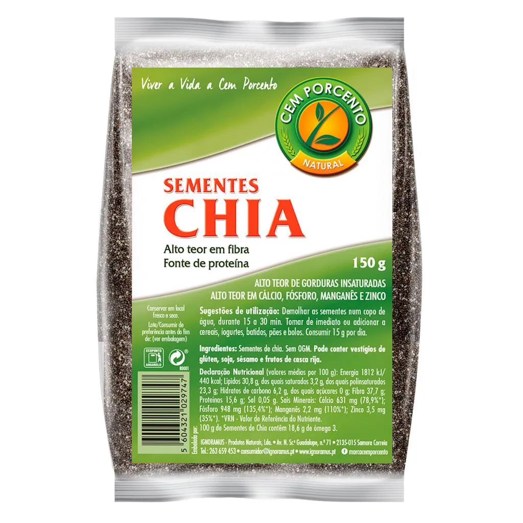 Sementes de chia, 150g
