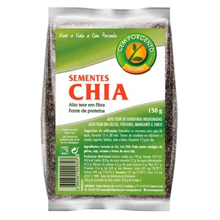 Sementes de chia, 150g Cemporcento