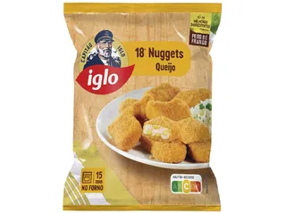 Nuggets IGLO frango e queijo 18un 375 g