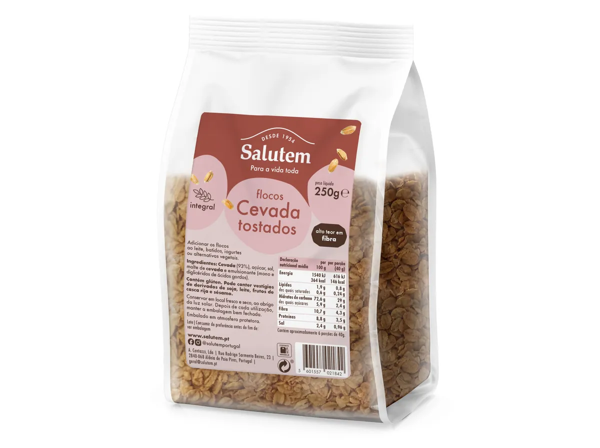 Flocos Salutem cevada integrais tostados 250 g