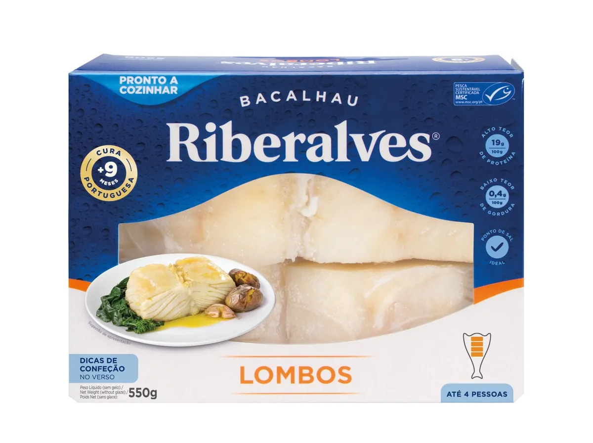 Bacalhau Riberalves lombos caixa msc 550 g
