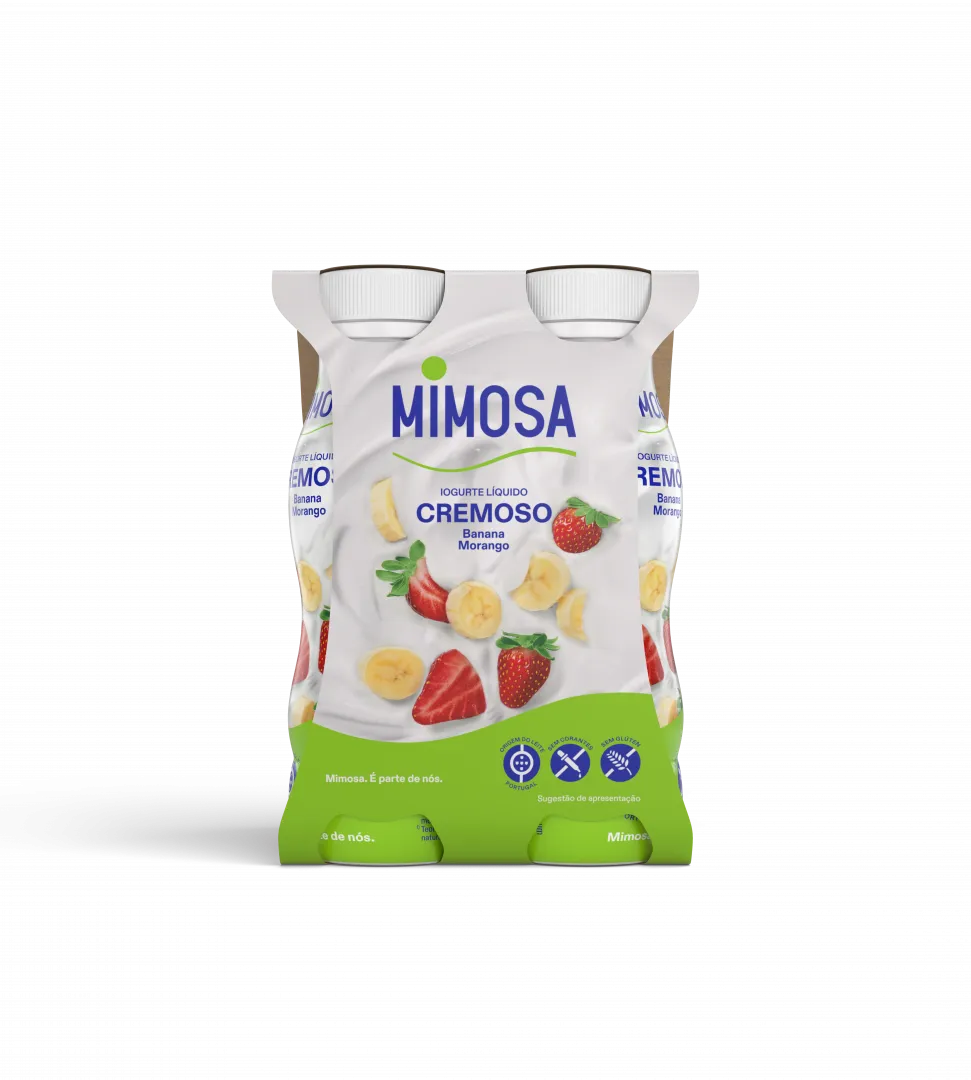 Iogurte Líquido Morango e Banana Pack 8