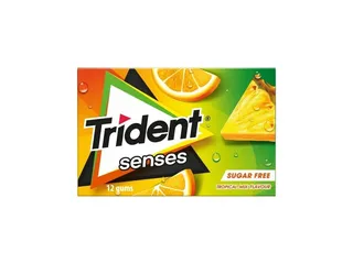 Pastilhas Trident elásticas senses tropical 23 g