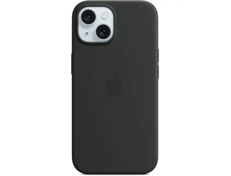 Capa APPLE iPhone 15 Silicone com MagSafe (Preto)