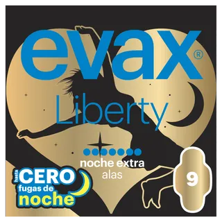 Pensos Higiénicos Liberty Noite Extra com Abas Evax
