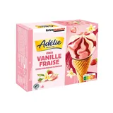Gelado cone de morango