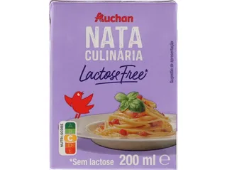 Nata UHT Auchan para culinária sem lactose 200 ml