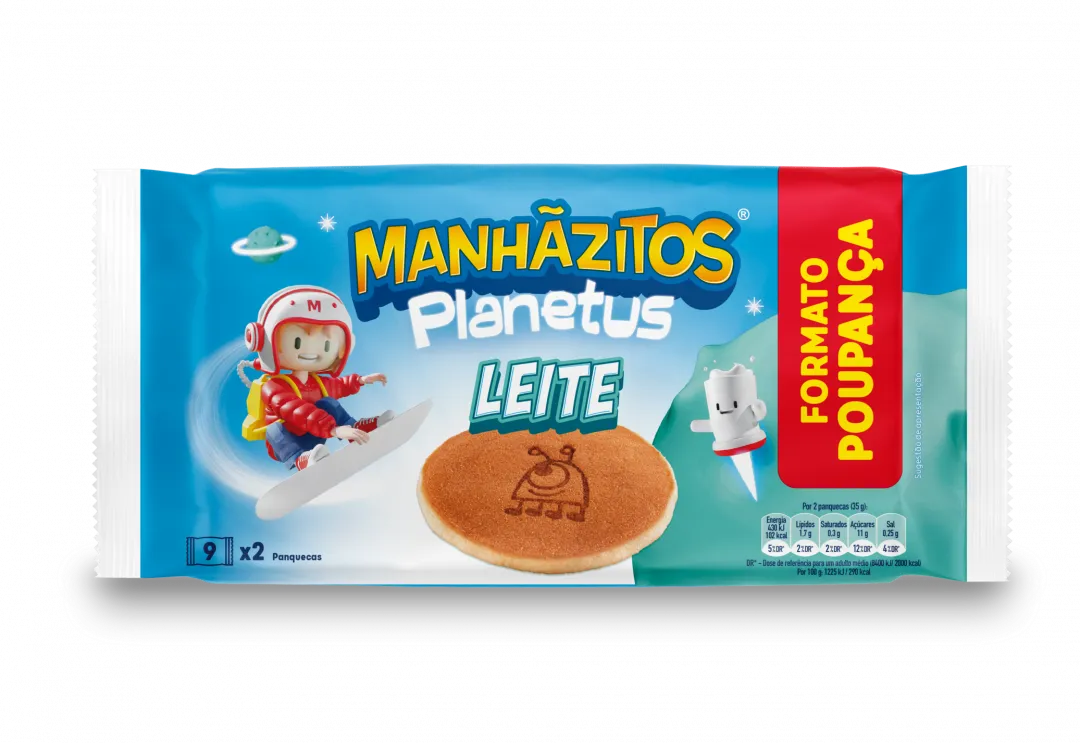Bolo Manhãzitos Planetus Leite