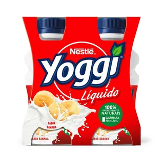 Iogurte Líquido Banana Pack 4 Yoggi