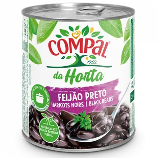 Feijão Preto Cozido em Lata Compal