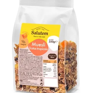 Muesli Integral de Frutos Tropicais embalagem 350 g - Salutem