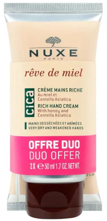 Nuxe Rêve de Miel Creme de Mãos Cica 2x50 ml