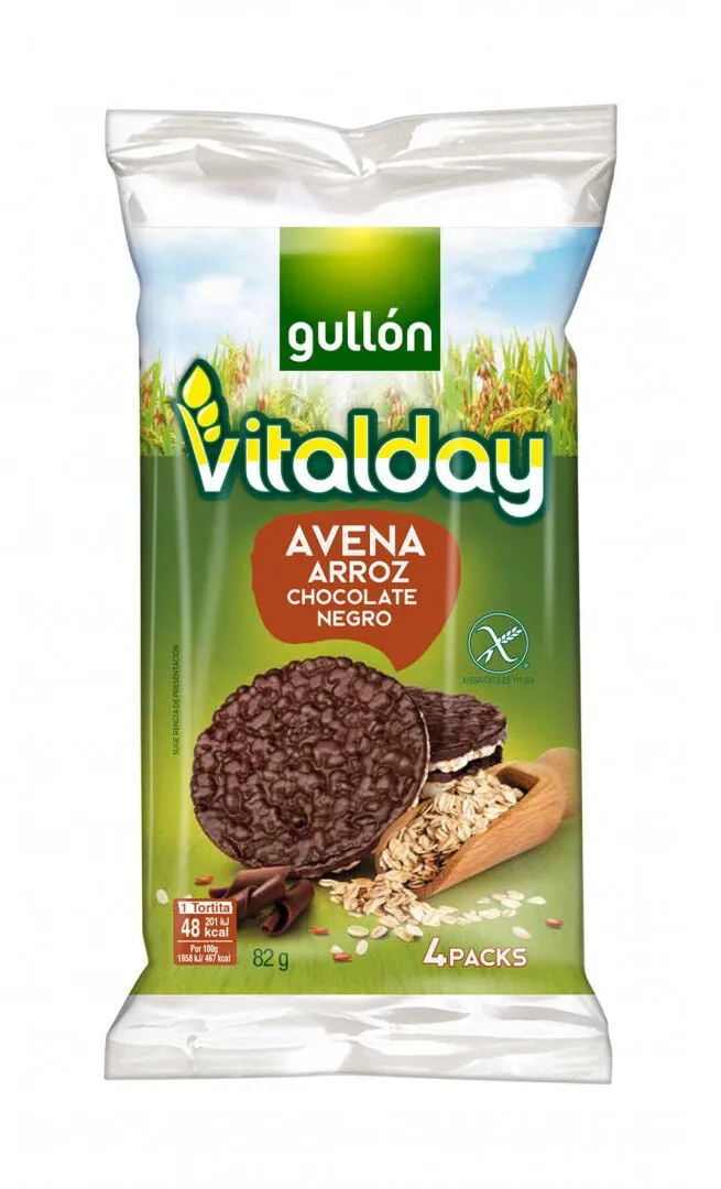 Tortitas de Aveia e Arroz com Chocolate Negro