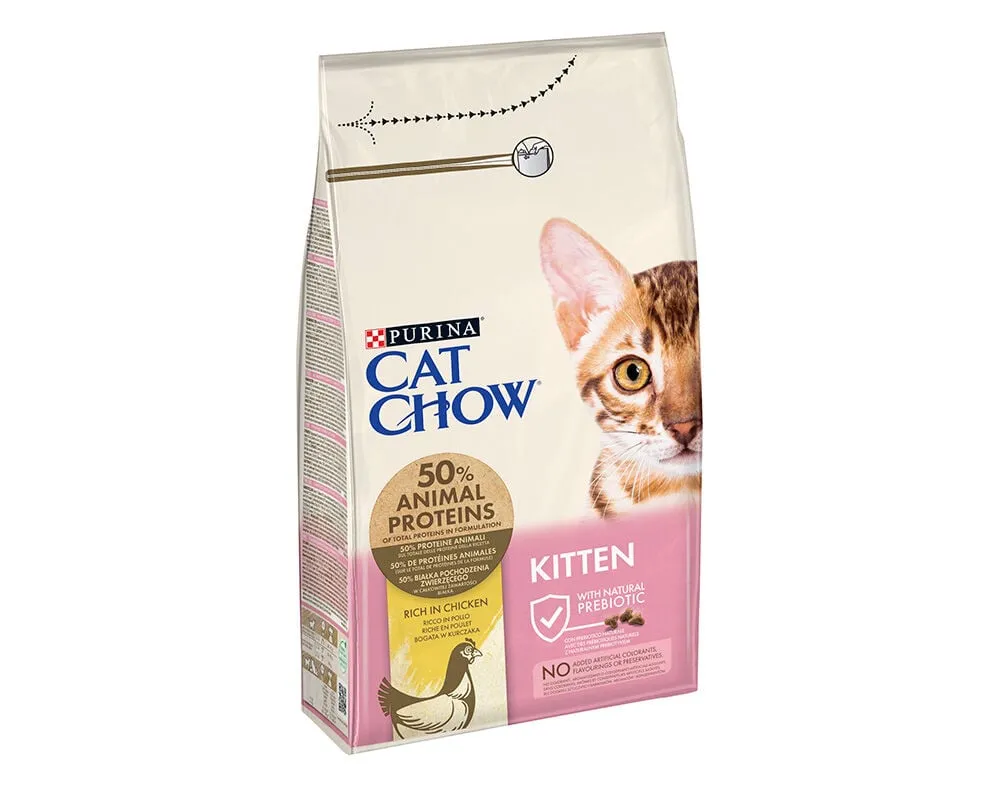 Ração para gatinhos CAT CHOW com frango 1,5 kg