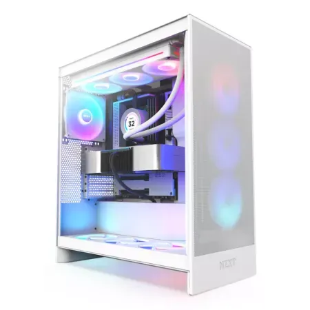 Caixa ATX NZXT H7 Flow RGB (2024) All White Vidro Temperado